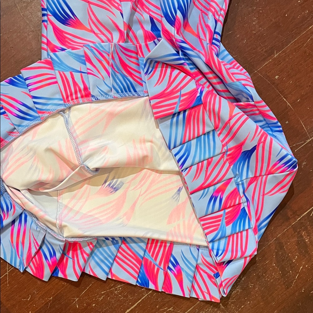 Tzu Tzu Vibrant Pink and Blue Dress - Picture 6 of 12